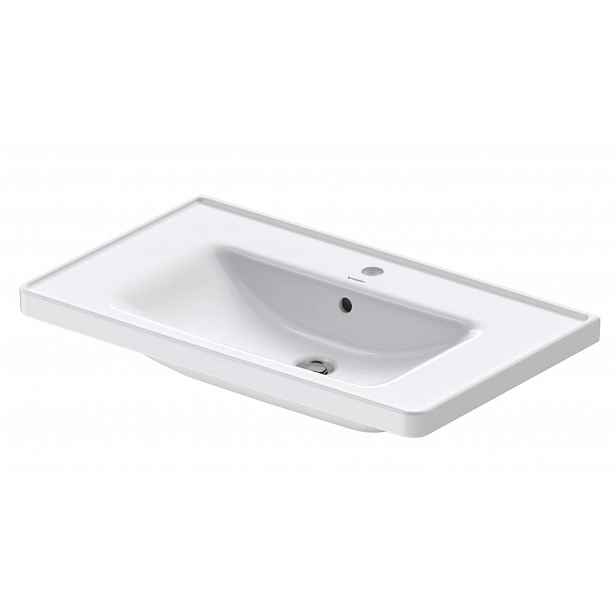 Duravit D-Neo - Umyvadlo 80x48 cm, 1 otvor pro baterii, bílá 2367800000
