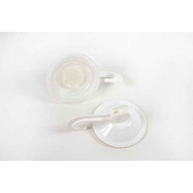 háček s přísavkou- 2ks-d4,5cm s páčkou, plast