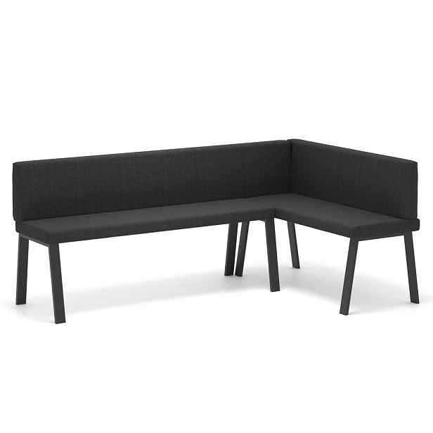 Idohome ROHOVÁ LAVICE MONO Y pravá tkanina hladká, 142/196 cm, antracitová