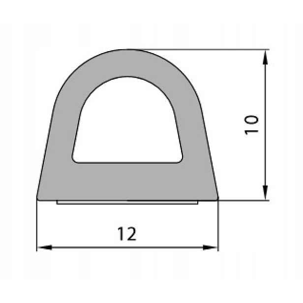 Těsnění Samolepící Garážové Černé 12 x 10 40 M