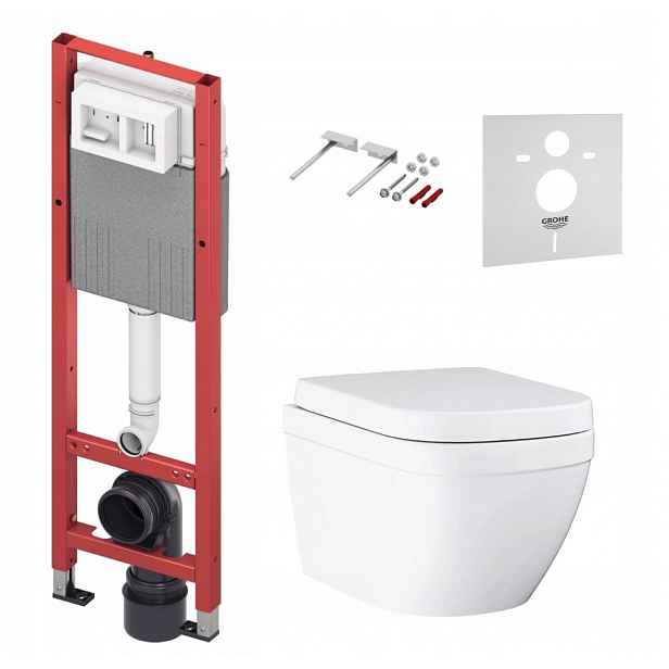 7v1 Wc Podomítkový Set Stelaz Tece 320 mm Wc Mísa Grohe Euro Ceramic
