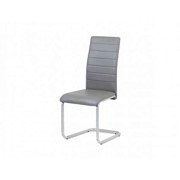 Jídelní židle, šedá / šedý lak