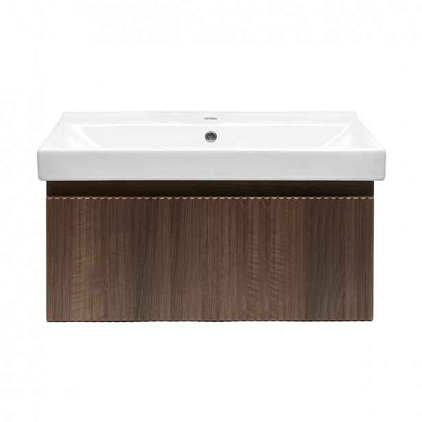 Koupelnová skříňka s umyvadlem SAT Evolution 78x30x44,8 cm ořech mat SATEVO80NAU1