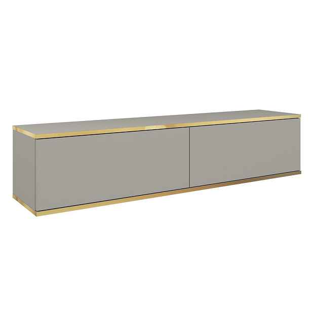 MASSENO TV STOLEK VENEZIA, 135x32x30 cm s 2 dvířky, šedý