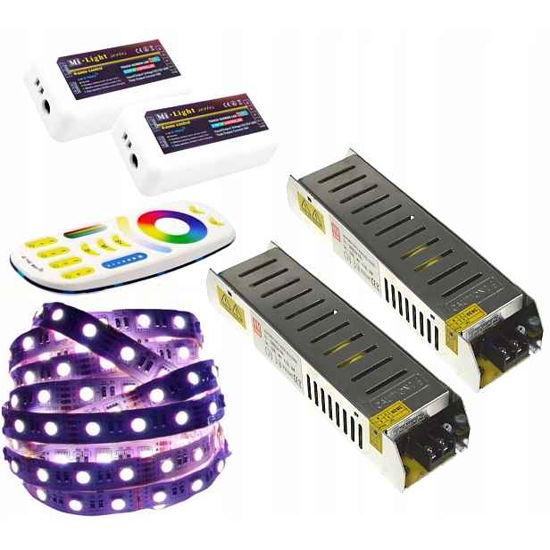 Sada Led pásků Rgbw 4v1, barva bílá Mi-light, podsvícení stropu 20 m