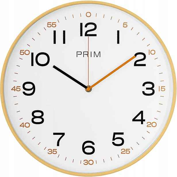 Rádiově Ovládané Tiché Nástěnné Hodiny Prim E01P.4589.51 35 cm DCF77