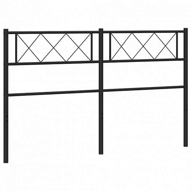 vidaXL Kovové náhradní čelo postele černé 150 cm