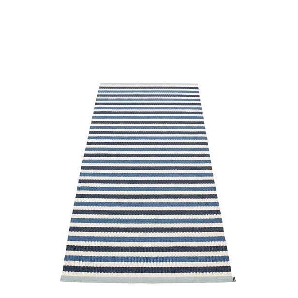 Modro-krémový vnitřní a venkovní běhoun 85x200 cm Teo Denim – Pappelina