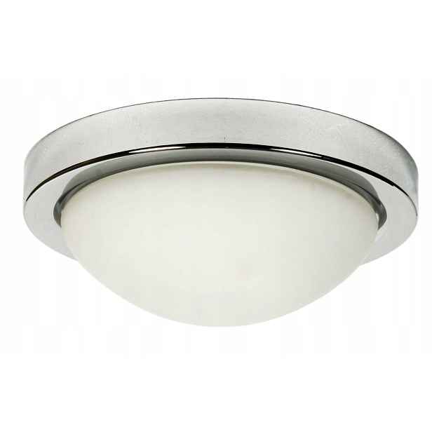 Stropní svítidlo stropní svítidlo chrom skleněná bílá stínidlo kulatý 32 cm IP44 Candellux
