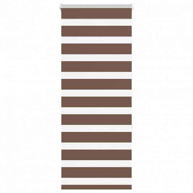 vidaXL Zebra roleta hnědá 55x150 cm šířka látky 50,9 cm polyester