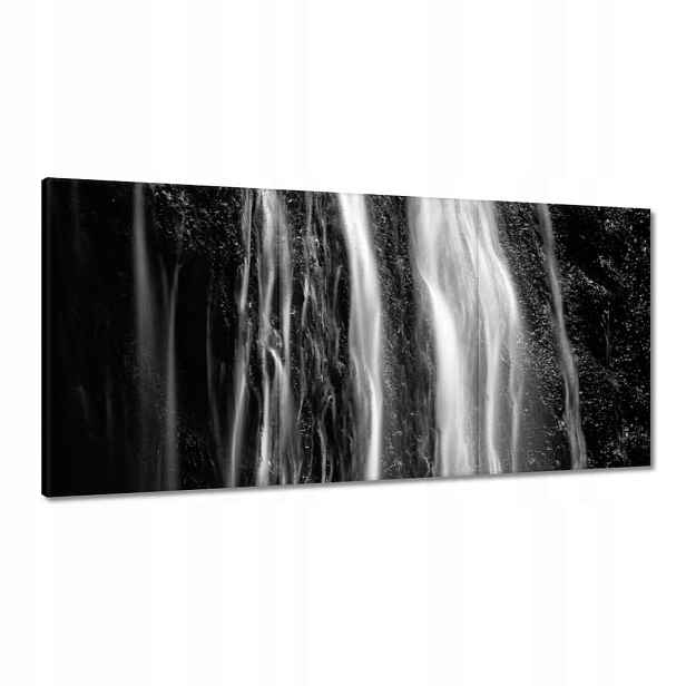 Obrazy 120x60 Vodopád Černobílý