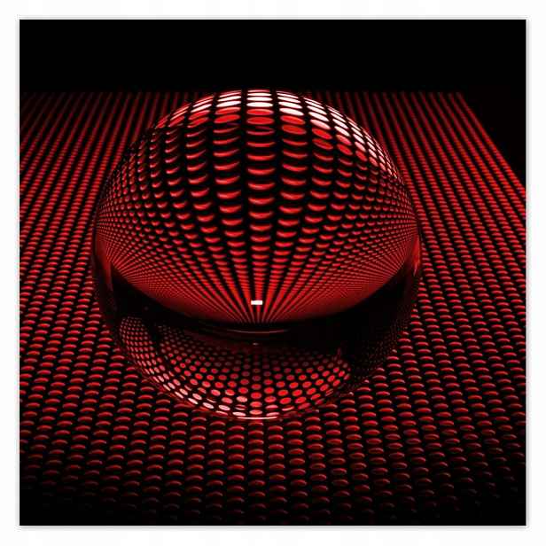 Plakáty 140x140 Červená koule Disco