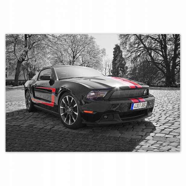 Plakáty 200x135 Černý Ford Mustang Usa