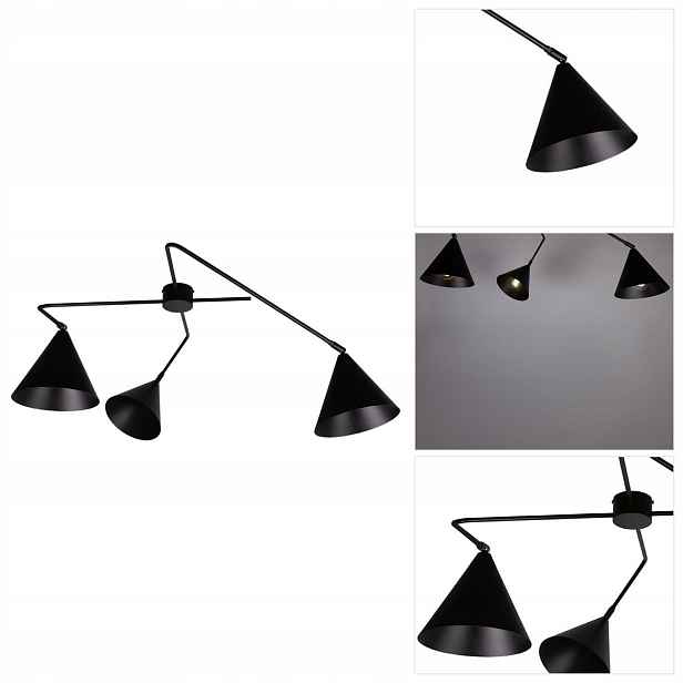 Stropní svítidlo černá Galaxy 3 intimní atmosféra v ložnici Sigma Lighting