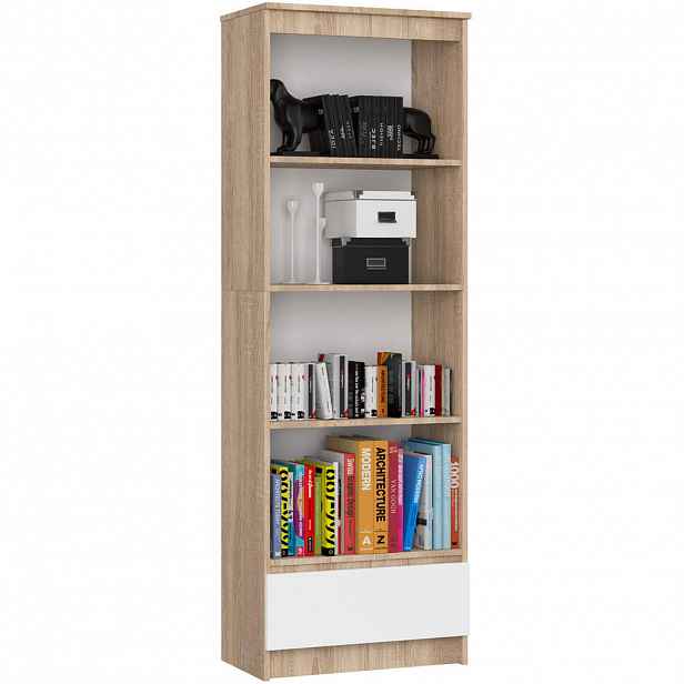 RAUMHIRSCH FURNITURE STOJANOVÁ POLICE dub Sonoma, bílá 180/60/35