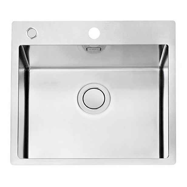 Alveus PURE UP  70 Nerezový obdélníkový dřez 565x525x195 mm (Tlačítkem ovládaný sifon v ceně produktu)