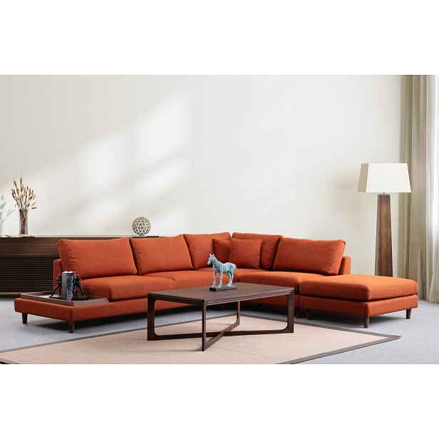 Rohová sedací souprava New Tulip With Pouf - Orange