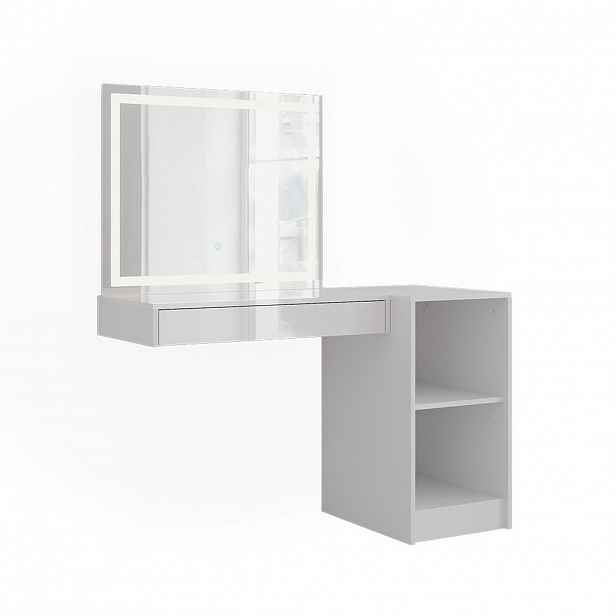 Vicco TOALETNÍ STOLEK Sherry Bílá/bílý vysoký lesk 120 cm 3 díly