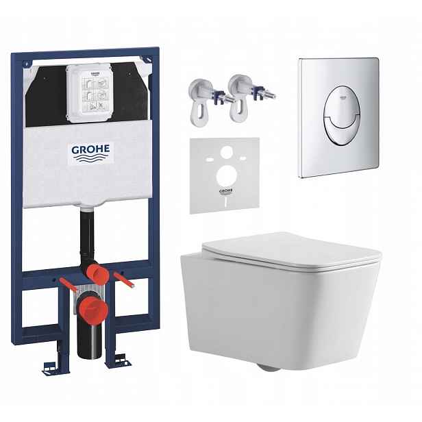 7v1 Sada Wc, Stelaz Grohe Slim Wc Mísa Imprese Tornado Tlačítko