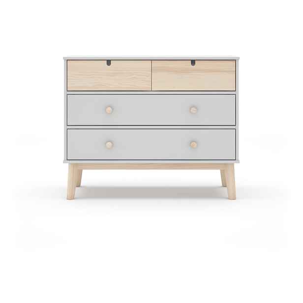 Bílá nízká dětská komoda 100x81 cm Estefania – Marckeric