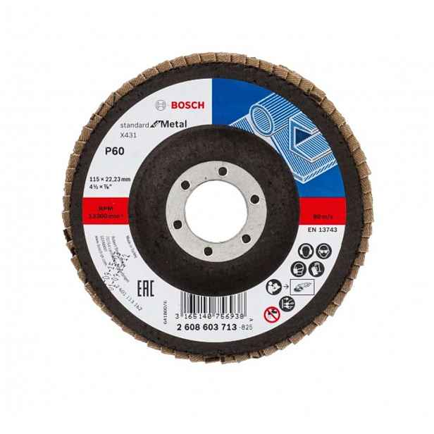 Bosch - Lamelový brusný kotouč, P60, průměr 115 mm 2608603713