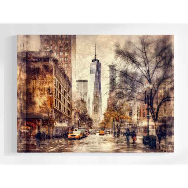 Plakát Město New York Manhattan Vintage 100x75