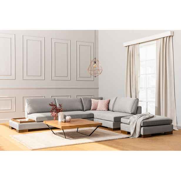 Rohová sedací souprava Tulip Corner Right With Pouf - Light Grey