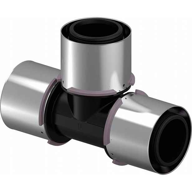 Uponor S-Press T-rozdělovač Ppsu 75-75-75 mm lisovaný pro vodu a Co
