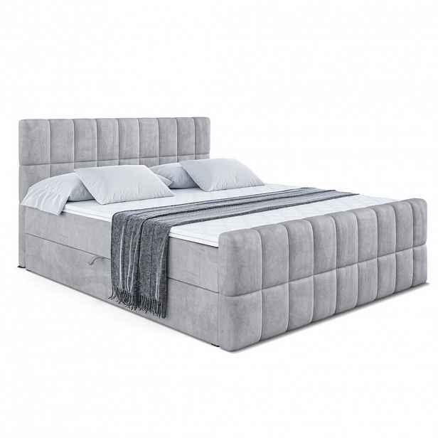 ALTDECOR AMERICKÁ postel MIAMI-Z – 120 × 200 cm – H3 – světle šedá
