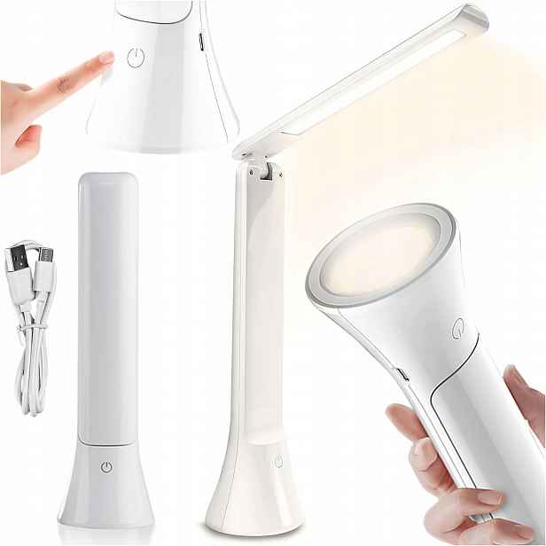 Noční Lampa Led Lampa Svítilna 1200 mAh Stolní Do Ložnice Čtení Bílá