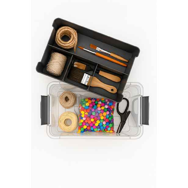 Orion Organizér, úložný box 2v1, multifunkční, šedý STORMAX - 9l, 35 x 23 x 17 cm