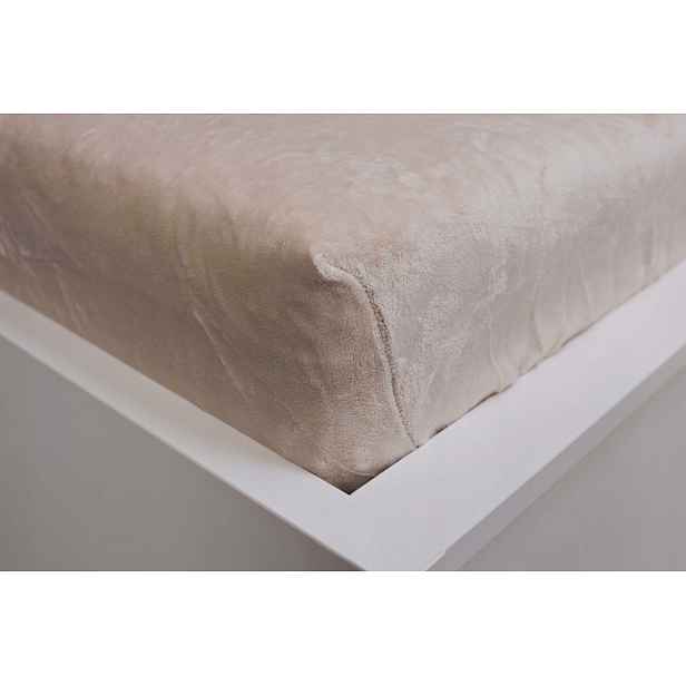 Prostěradlo z mikrovlákna 180x200 krémové s gumičkou