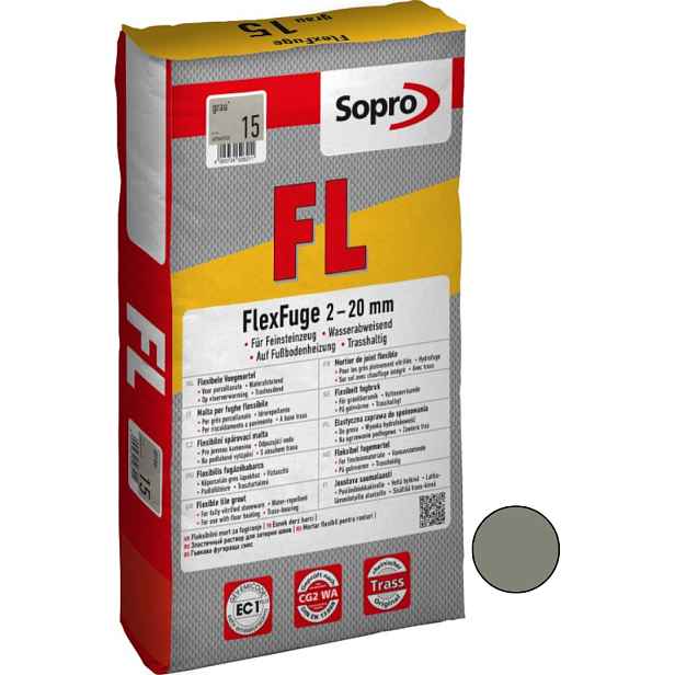 Hmota spárovací Sopro FlexFuge šedý beton 25 kg