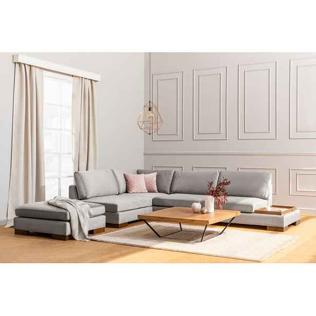 Rohová sedací souprava Tulip Corner Left With Pouf - Light Grey