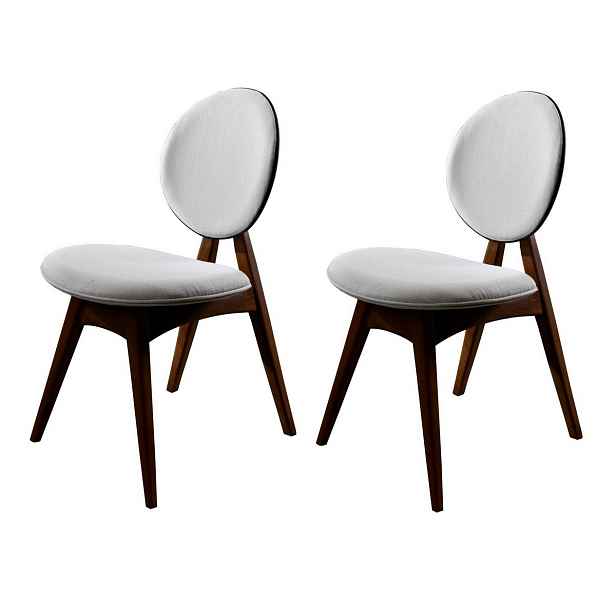 Sada jídelních židlí Touch Cream and Walnut, 2 ks