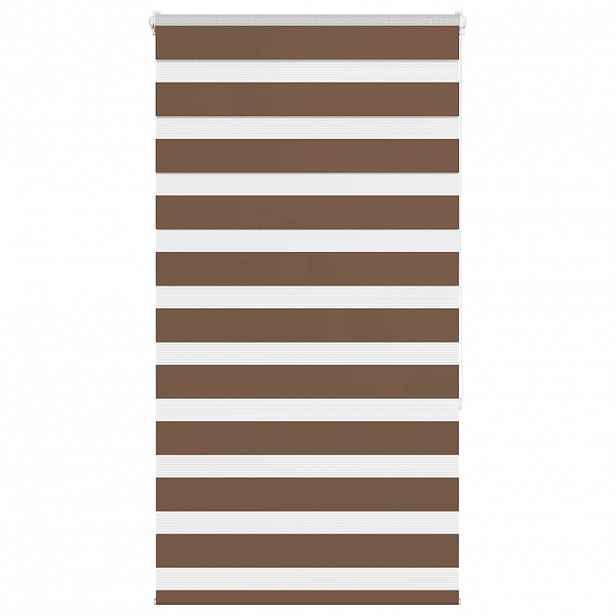 vidaXL Zebra roleta hnědá 85x150 cm šířka látky 80,9 cm polyester