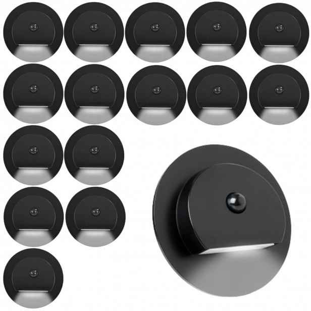 16 X Led Schodišťová Lampa Pro Osvětlení Schodů Se Senzorem Pohybu Soumraku