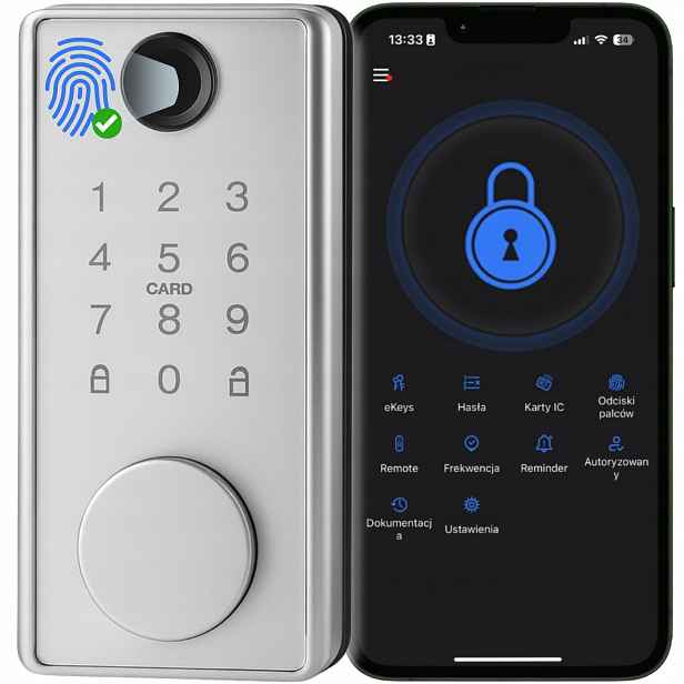 Elektronický Zámek Vložka Do Dveří Na Kód Šifra Otisk Prstu Ttlock Rfid