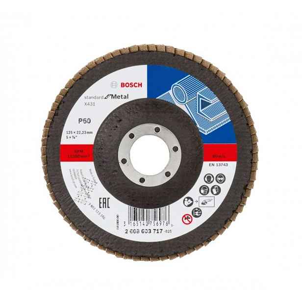 Bosch - Lamelový brusný kotouč, P60, průměr 125 mm 2608603717