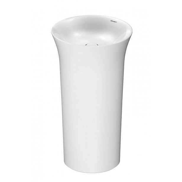 Duravit White Tulip - Volně stojící umyvadlo 50x50x90 cm, bez otvoru pro baterii, bílá 2702500070