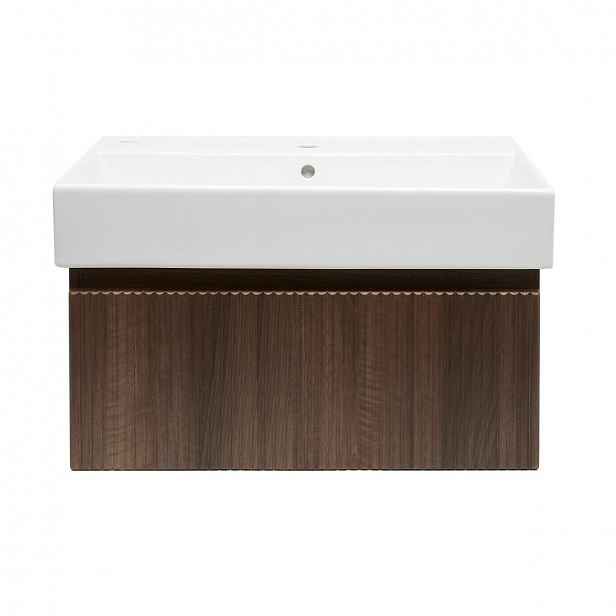 Koupelnová skříňka s umyvadlem SAT Evolution 78x30x44,8 cm ořech mat SATEVO80NAU2