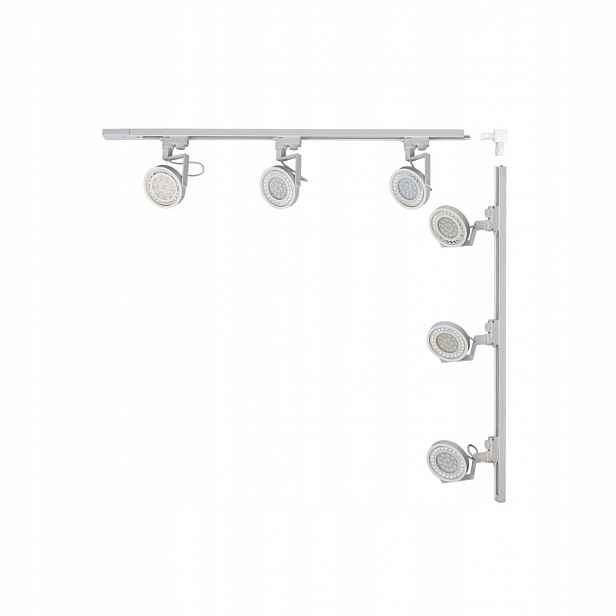 Sada L 1x1 m s reflektory pro kolejnicový kabel bílý 1-fázový 3580 Zuma Line