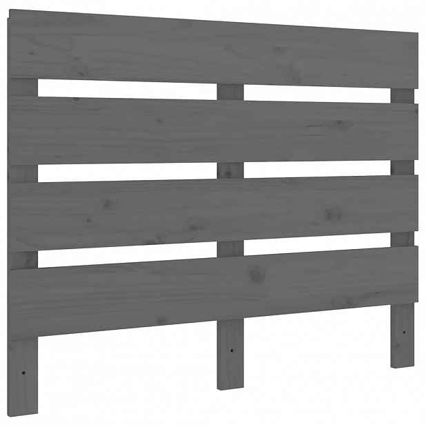 vidaXL Čelo postele šedé 100 x 3 x 80 cm masivní borovice