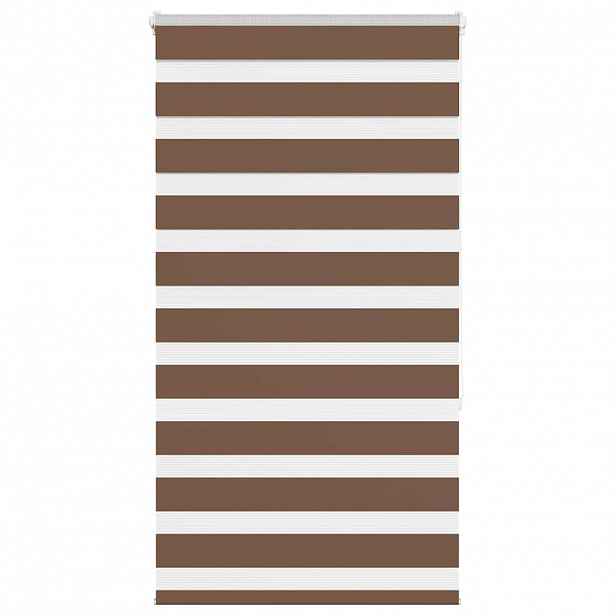 vidaXL Zebra roleta hnědá 90x150 cm šířka látky 85,9 cm polyester
