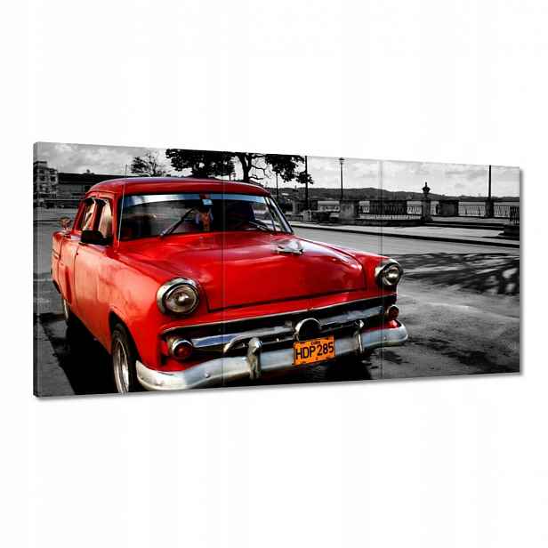 Obrazy 180x90 Kubánské červené auto