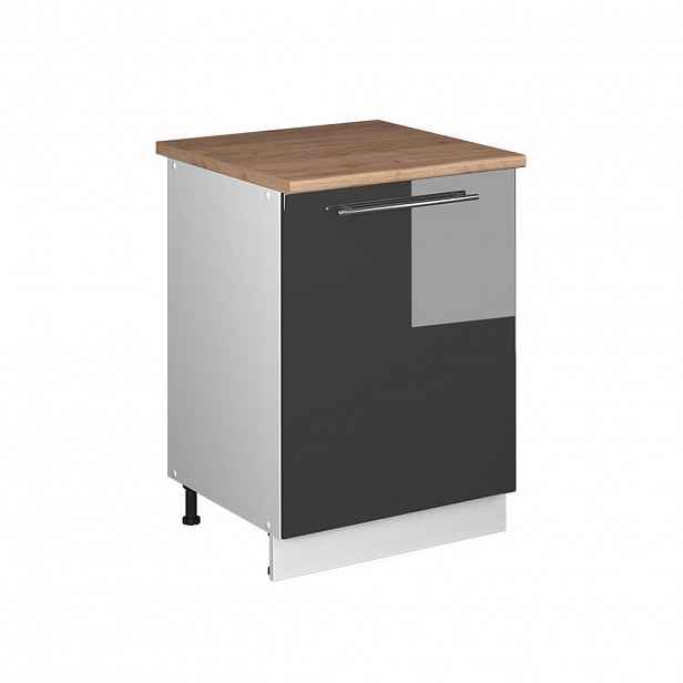 Vicco SKŘÍŇKA POD DŘEZ Fame-Line, Antracitový vysoký lesk/Bílá, 60 cm