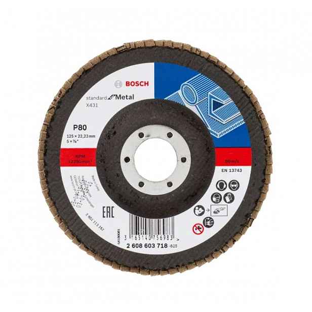 Bosch - Lamelový brusný kotouč, P80, průměr 125 mm 2608603718