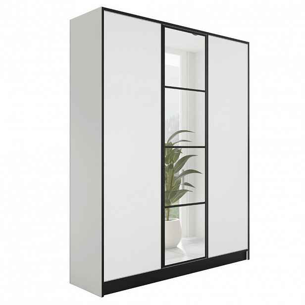 Kier Furniture ŠATNÍ SKŘÍŇ EDEN 3D v1 - 156,4x205x39 cm - Bílá