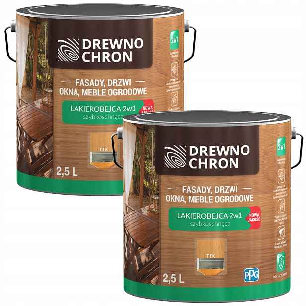 Set Drewnochron Lakobejca 2V1 2x2,5L Na Dřevo Tik 5L