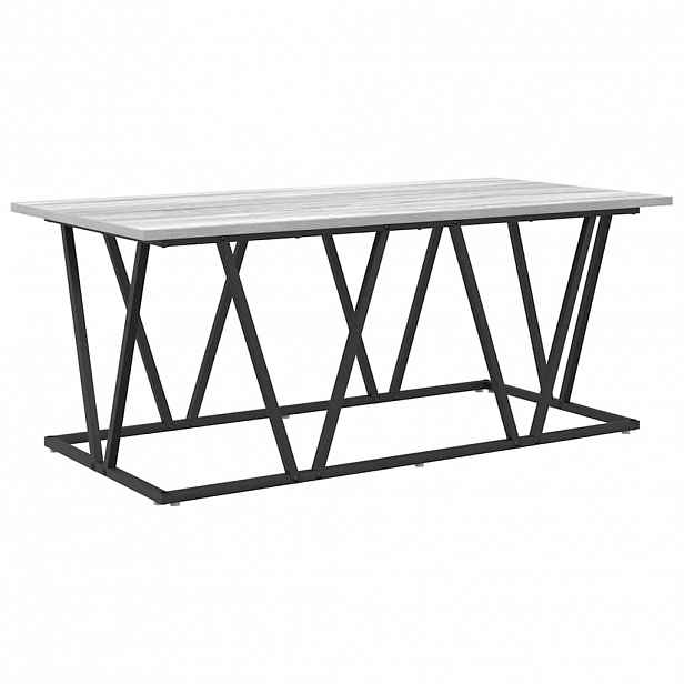 vidaXL Konferenční stolek Šedá 100 x 50 x 40 cm Skládané dřevo a kov